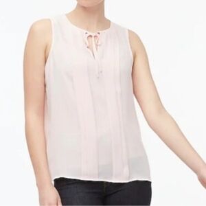 J. Crew Sleeveless Tie Front Top Blouse Pink Size Medium
